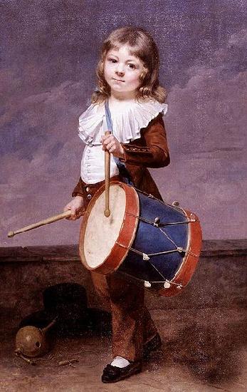 Martin  Drolling Portrait of the Artists Son as a Drummer oil painting picture